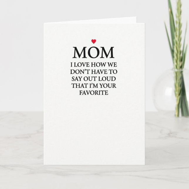 Crimson Heart Mom Message Card (Front)