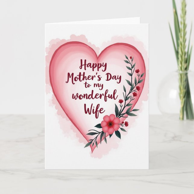 Crimson Heartfelt Mother Card (Front)
