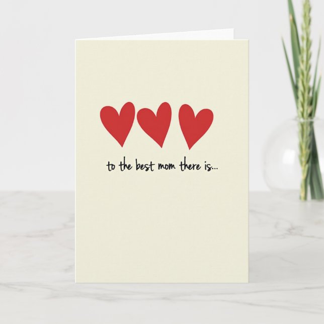 Crimson Hearts Best Mom Card (Front)