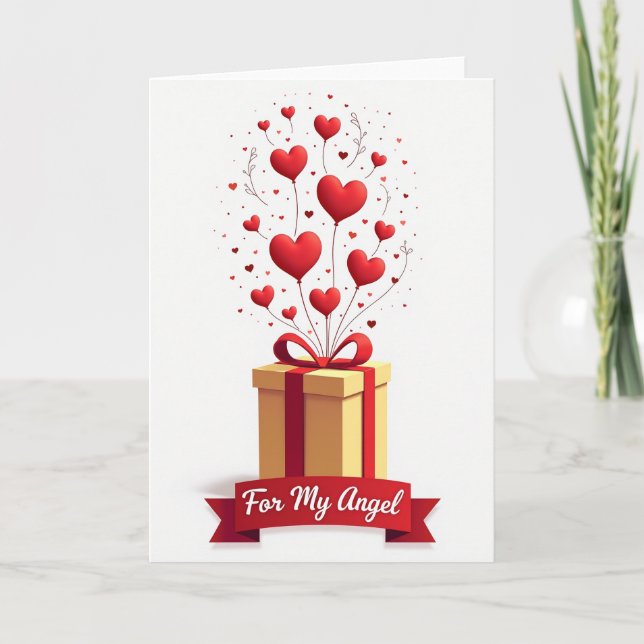 Crimson Hearts Birthday Card (Front)