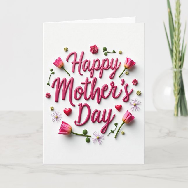 Crimson Hearts Mothers Card (Front)