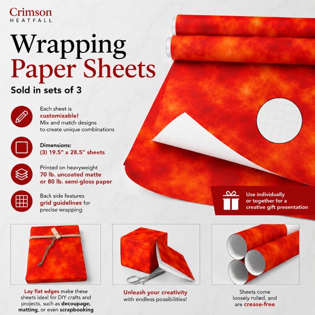 Crimson Heatfall Wrapping Paper Sheets (Creator Uploaded)