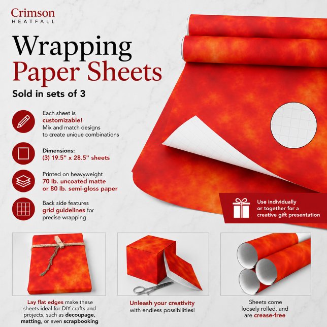 Crimson Heatfall Wrapping Paper Sheets (Creator Uploaded)