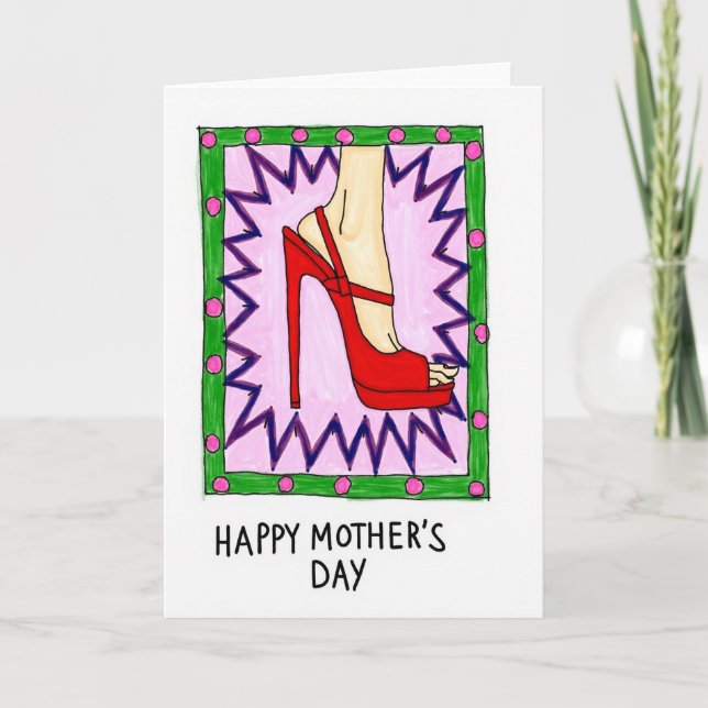 Crimson Heel Mothers Day Card (Front)