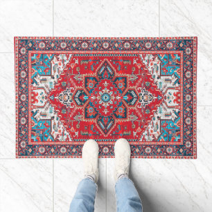 Crimson Heirloom: Moroccan Heritage Rug Art
