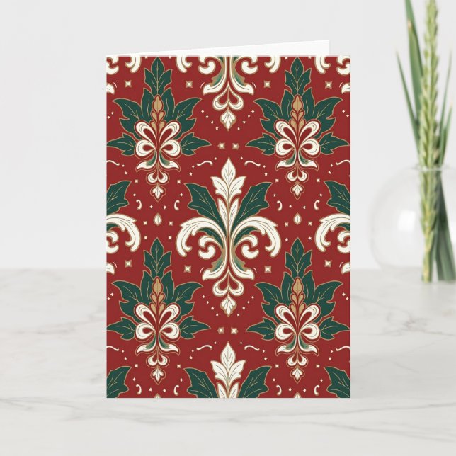 Crimson Holly Pattern Card (Front)