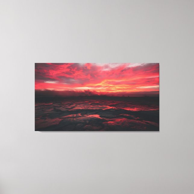 Crimson Horizon Canvas Print (Front)