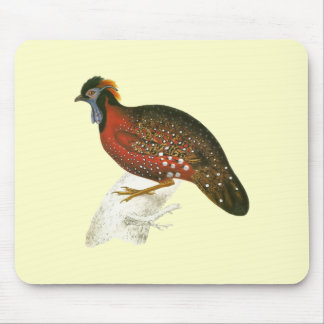 Crimson Horned Pheasant Mouse Pad