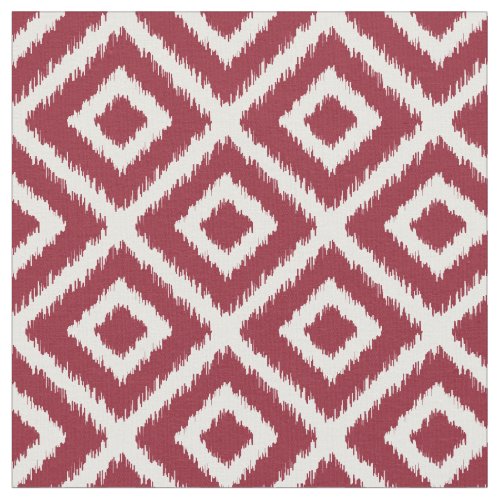 Crimson Ikat Diamonds Fabric