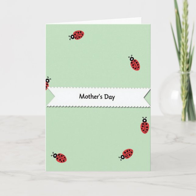 Crimson Insects Mothers Day Card (Front)