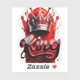 Crimson King Silver Crown - Urban Streetwear Editi Sticker