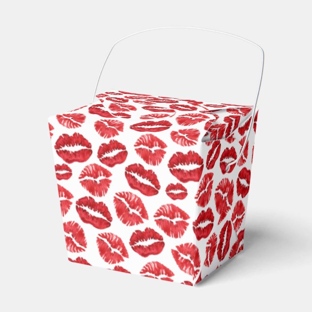 Crimson Kisses | Valentine Favor Boxes (Front Side)