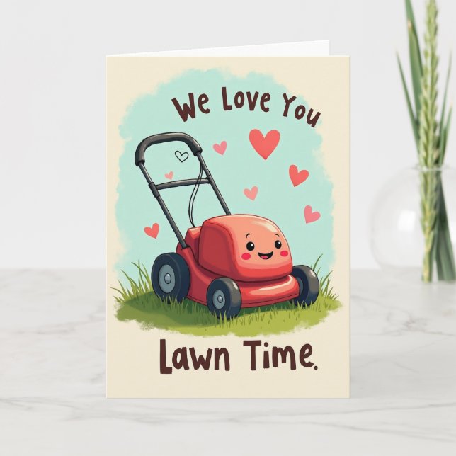 Crimson Lawn Time Fathers Day Card (Front)