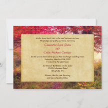Crimson Leaves Fall Wedding Invitation
