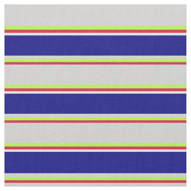 Crimson, Light Green, Light Gray, Blue & White Fabric (Close Up)