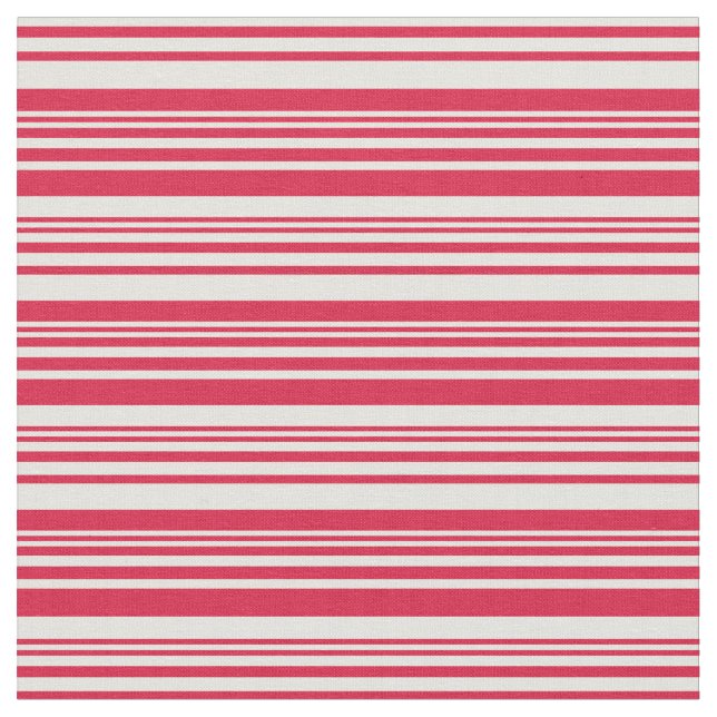 Crimson & Light Yellow Colored Stripes Fabric (Close Up)