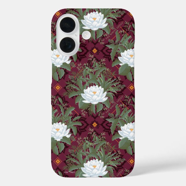Crimson Lotus Elegance Pattern - The White Lotus Case-Mate iPhone Case (Back)