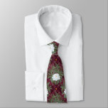 Crimson Lotus Elegance Pattern - The White Lotus Neck Tie