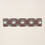 Crimson Lotus Elegance Pattern - The White Lotus Scarf