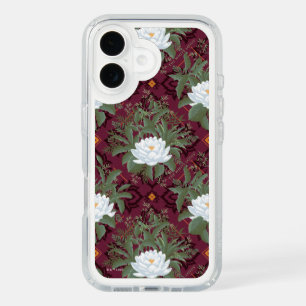 Crimson Lotus Elegance Pattern - The White Lotus iPhone 16 Case