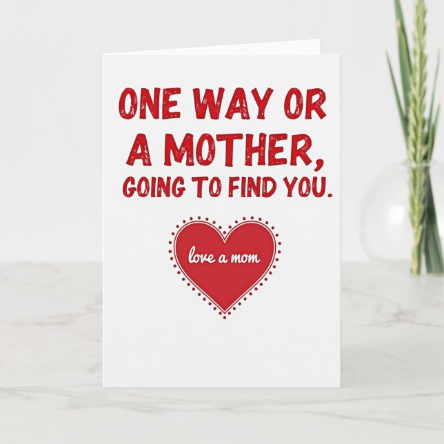 Crimson Love A Mom Mothers Day Card (Front)