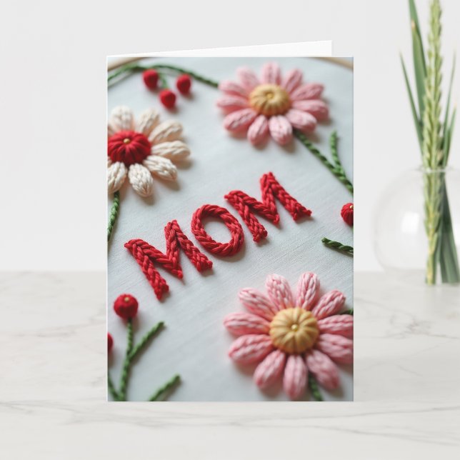 Crimson Love Braided Mothers Day Card (Front)