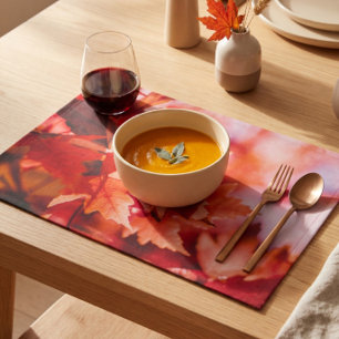 Crimson Maple Reverie Cloth Placemat