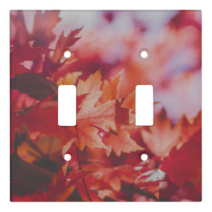 Crimson Maple Reverie Light Switch Cover