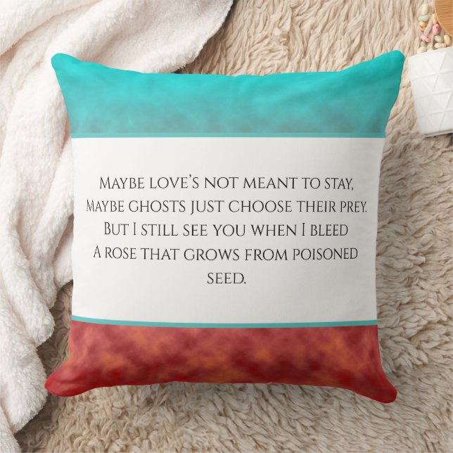 Crimson Mirage Throw Pillow (Blanket)