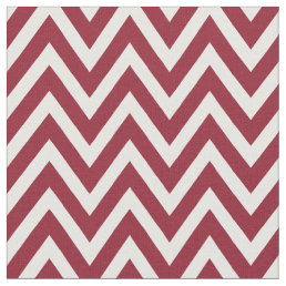 Crimson Modern Chevron Stripes Fabric