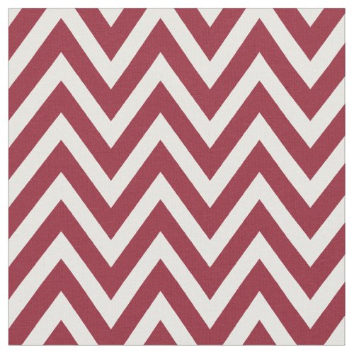 Crimson Modern Chevron Stripes Fabric