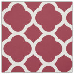 Crimson Modern Quatrefoil Large Scale Fabric