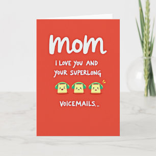 Crimson Mom Audio Message Card