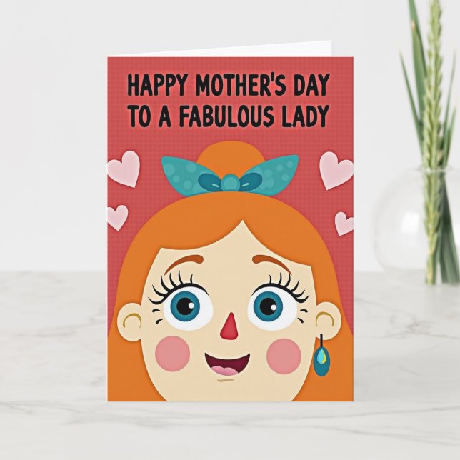 Crimson Mom Portrait Card (Front)