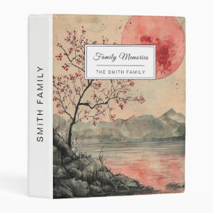 Crimson Moon Lakeside Ink Wash Mini Binder
