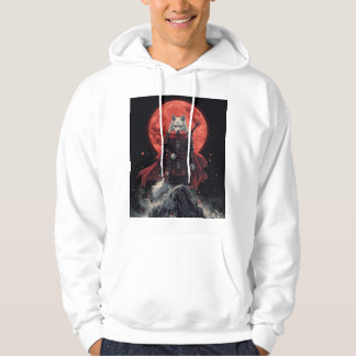 Crimson Moon Wolf Ronin Hoodie