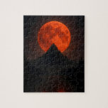 Crimson Moonrise Mountain Puzzle