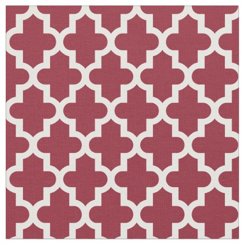 Crimson Moroccan Print Fabric