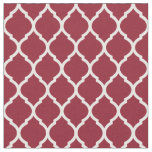Crimson Moroccan Quatrefoil Fabric