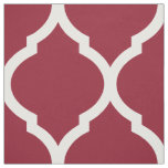 Crimson Moroccan Quatrefoil Large Scale Fabric