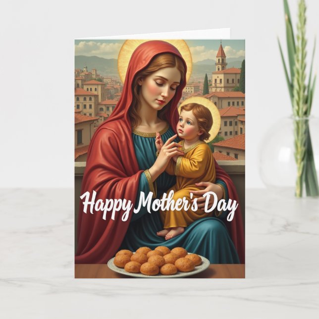 Crimson Mother Azure Gown Day Card (Front)