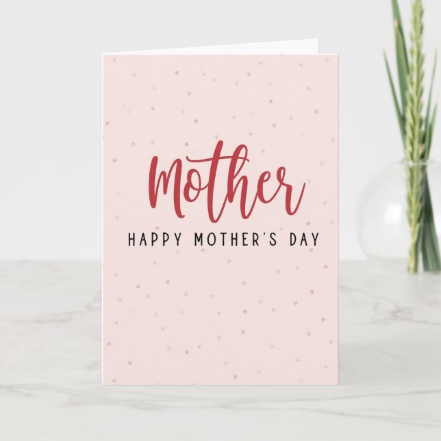 Crimson Mother Floral Day Card (Front)