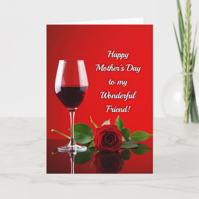 Crimson Mothers Day Blossom Card (Front)