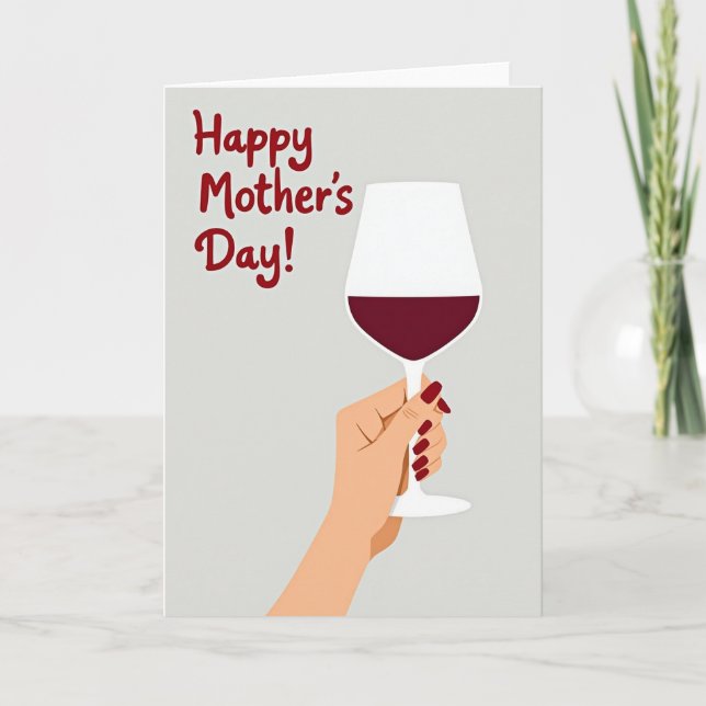 Crimson Mothers Day Card (Front)
