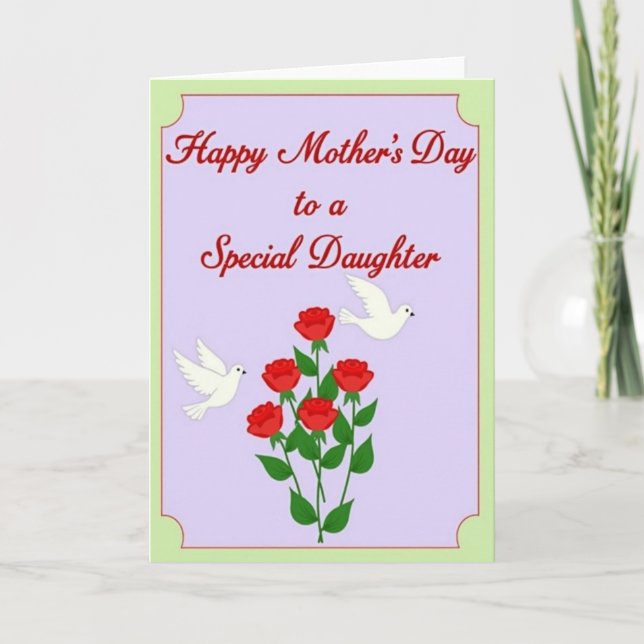 Crimson Mothers Day Greet Card (Front)