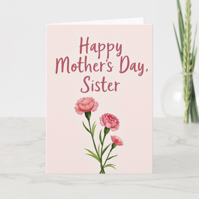 Crimson Mothers Day Love Card (Front)