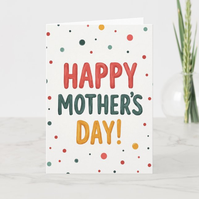 Crimson Mothers Day Message Card (Front)