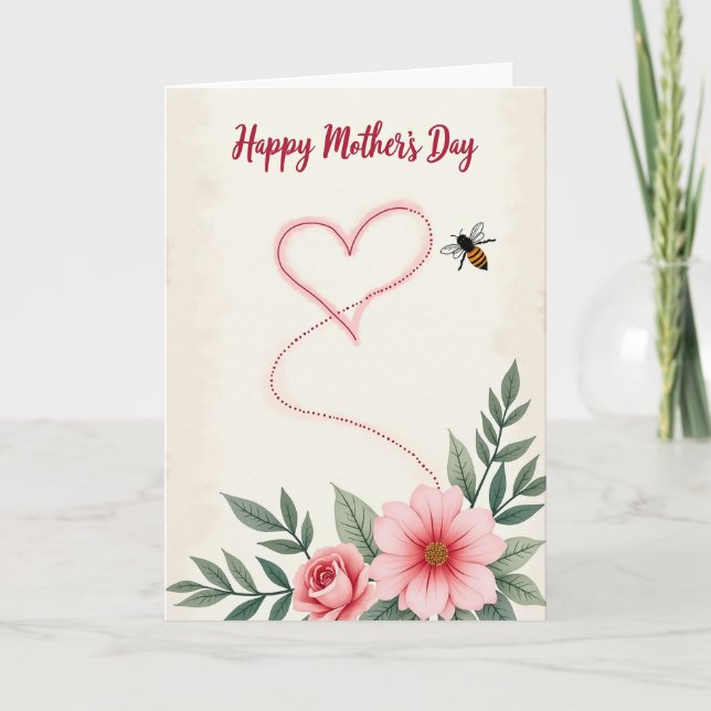 Crimson Mothers Day Scripted Card (Front)