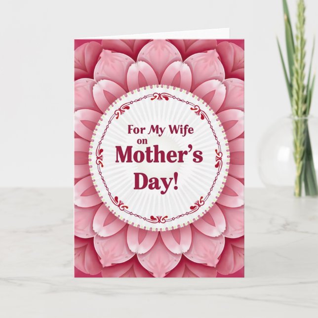 Crimson Mothers Day Wife Card (Front)