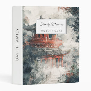 Crimson Mountain Pagoda Ink Wash (1) Mini Binder